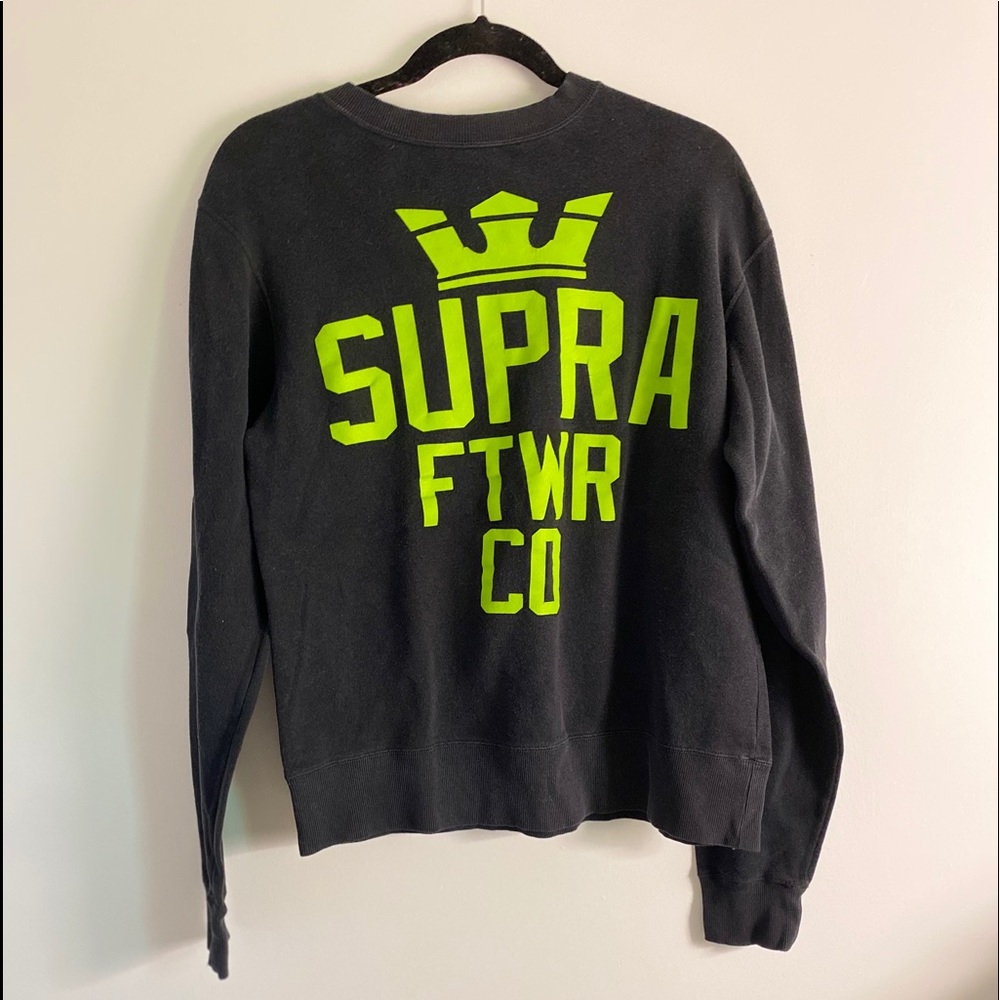 SUPRA FTWR CO Black Crewneck